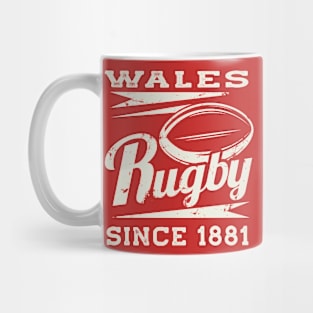 Vintage Wales Rugby Since 1881 Mug